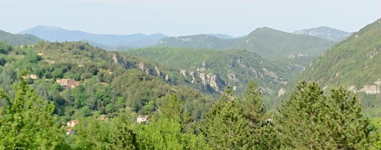 Gite En Cevennes Du Sud, Bergerie Restauree Au Rez De Jardin D'Une Bastide Avec Piscine, Vue Exceptionnelle, Authenticite Et Confort Saint-Laurent-le-Minier Buitenkant foto